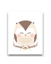 Peinture Sweet owl - Animaux de la forêt / Forêt / 50x40cm