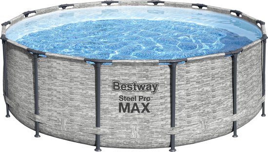 Bestway piscine acier pro max set bande de pierre ronde 427