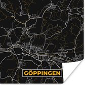 Poster Stadskaart – Kaart – Göppingen – Gold – Duitsland – Plattegrond - 30x30 cm