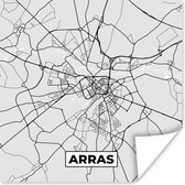 Poster Kaart - Stadskaart - Frankrijk - Arras - Plattegrond - 100x100 cm XXL