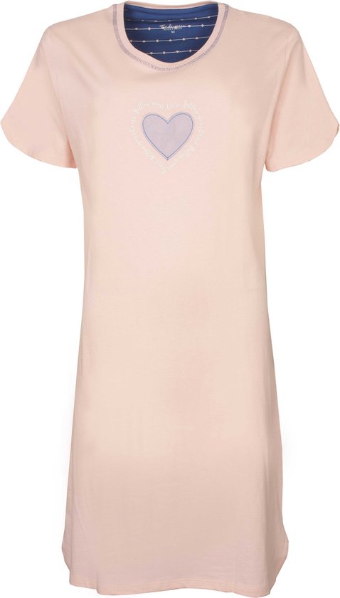 Tenderness Dames Nachthemd - 100% Katoen - Veiled Rose - Maat XL
