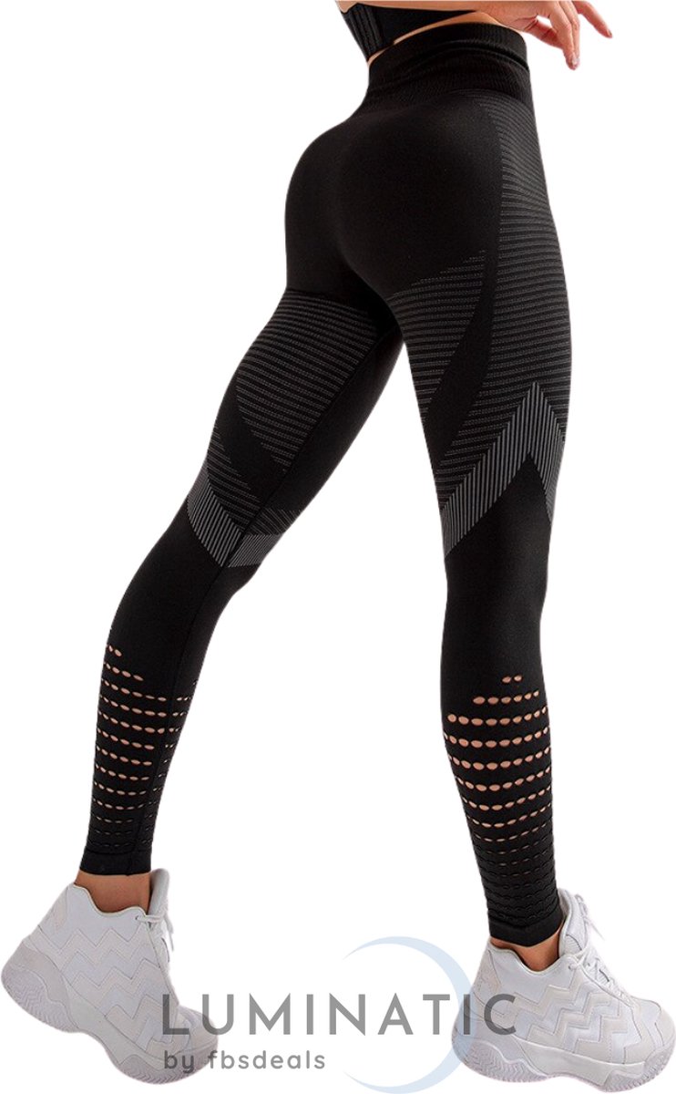 Sportlegging Dames - Yoga Legging - Fitness Legging - Legging Dames - Sport Legging - Shapewear Dames - Booty Legging | Luminatic® | Zwart | Maat M