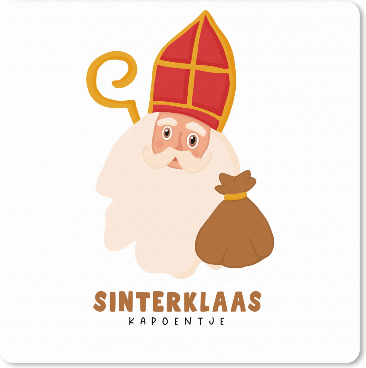 Muismat XXL 50x50 cm - Bureau onderlegger - Bureau mat Sinterklaas - Sint - Decoratie - Quotes - Sinterklaas kapoentje - Kinderen - Jongens - Meisjes - Kind - Bureaumat - Gaming mousepad xl - Bureaulegger groot - Computer deskmat