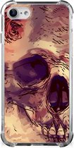 Anti Shock hybrid Case iPhone SE 2022/2020 | iPhone 8/7 Telefoonhoesje  met doorzichtige rand Skullhead