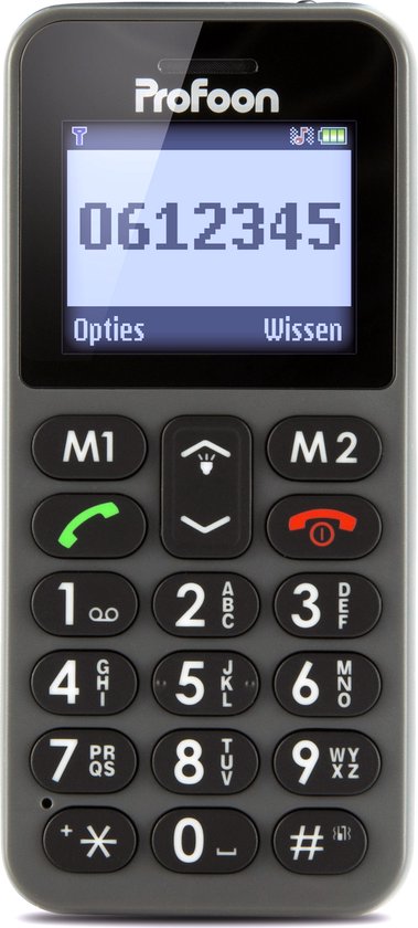 Prophone PM-778 GSM avec bouton SOS - Commande vocale par clavier -  Anthracite | bol