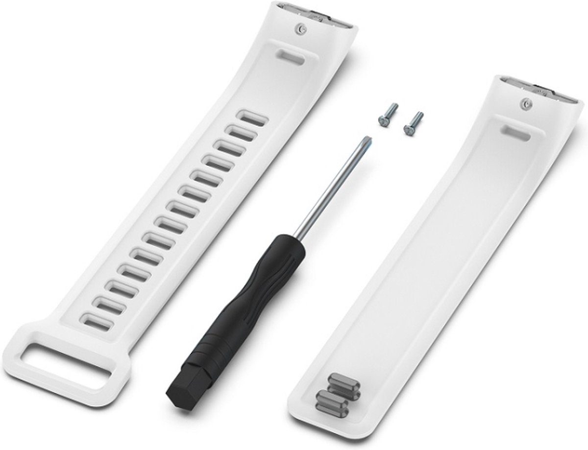 Siliconen bandje - geschikt voor Huawei Band 2 / Band 2 Pro - wit