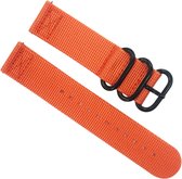 Bracelet en nylon (orange), adapté pour Samsung Galaxy Watch 4 Classic (42 & 46 mm), Watch 4 (40 & 44 mm), Watch 3 (41 mm), Watch Active 2 (40 & 44 mm), Watch Active (40 mm), Montre (42 mm)
