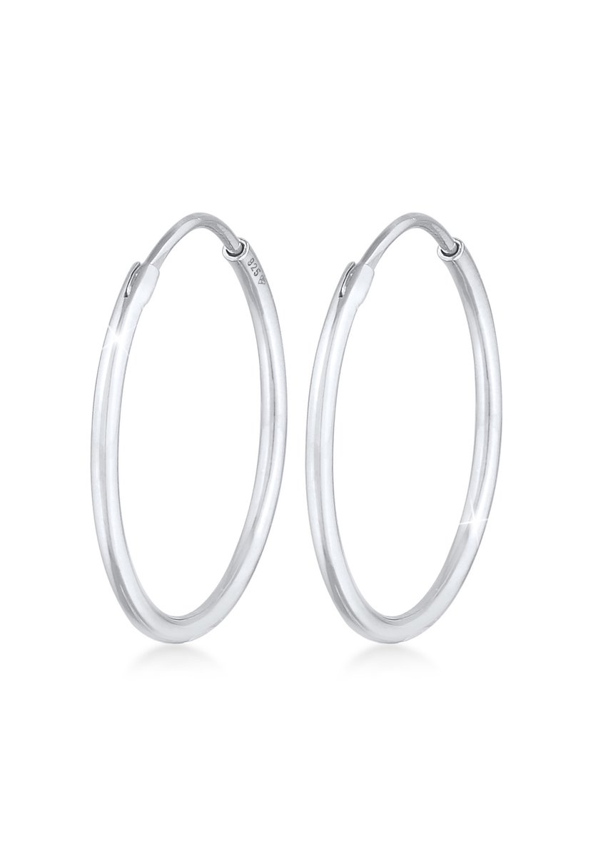 Elli Dames Oorbellen Dames oorringen Rond Basic Klassiek Tijdloos in 925 Sterling Zilver
