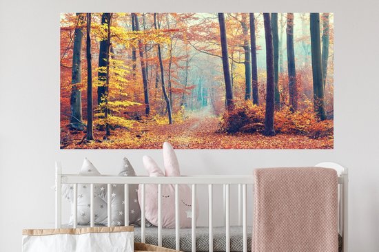 Stickers Stickers muraux - Forêt - Automne - Feuilles - 120x60 cm - Feuille adhésive