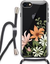 Case Company® - Hoesje met koord geschikt voor iPhone 7 hoesje met Koord - Floral bouquet - Telefoonhoesje met Zwart Koord - Extra Bescherming aan alle Kanten en Over de Schermrand