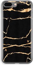 Case Company® - Hoesje geschikt voor iPhone 8 Plus hoesje - Gouden marmer - Soft Cover Telefoonhoesje - Bescherming aan alle Kanten en Schermrand