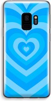 Case Company® - Hoesje geschikt voor Samsung Galaxy S9 hoesje - Hart Blauw - Soft Cover Telefoonhoesje - Bescherming aan alle Kanten en Schermrand