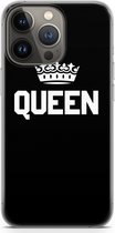 Case Company® - Hoesje geschikt voor iPhone 13 Pro hoesje - Queen zwart - Soft Cover Telefoonhoesje - Bescherming aan alle Kanten en Schermrand