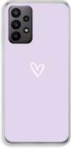 Case Company® - Hoesje geschikt voor Samsung Galaxy A23 hoesje - Klein hartje paars - Soft Cover Telefoonhoesje - Bescherming aan alle Kanten en Schermrand