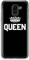 Case Company® - Hoesje geschikt voor Samsung Galaxy J6 (2018) hoesje - Queen zwart - Soft Cover Telefoonhoesje - Bescherming aan alle Kanten en Schermrand