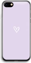 Case Company® - Hoesje geschikt voor iPhone SE 2020 hoesje - Klein hartje paars - Soft Cover Telefoonhoesje - Bescherming aan alle Kanten en Schermrand