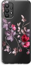 Case Company® - Hoesje geschikt voor Samsung Galaxy A32 4G hoesje - Mooie bloemen - Soft Cover Telefoonhoesje - Bescherming aan alle Kanten en Schermrand