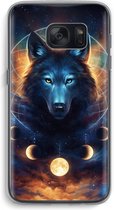 Case Company® - Hoesje geschikt voor Samsung Galaxy S7 hoesje - Wolf Dreamcatcher - Soft Cover Telefoonhoesje - Bescherming aan alle Kanten en Schermrand