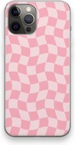 Case Company® - Coque iPhone 12 Pro Max - Grid Rose - Coque souple pour téléphone - Protection sur tous les côtés et bord de l'écran