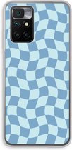 Case Company® - Coque Xiaomi Redmi 10 - Grille Blauw - Coque Souple pour Téléphone - Protection Tous Côtés et Bord d'Écran