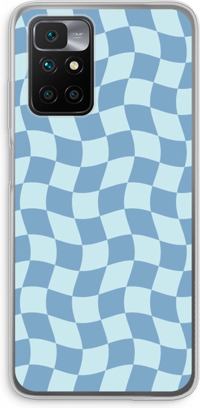 Case Company® - Coque Xiaomi Redmi 10 - Grille Blauw - Coque Souple pour Téléphone - Protection Tous Côtés et Bord d'Écran