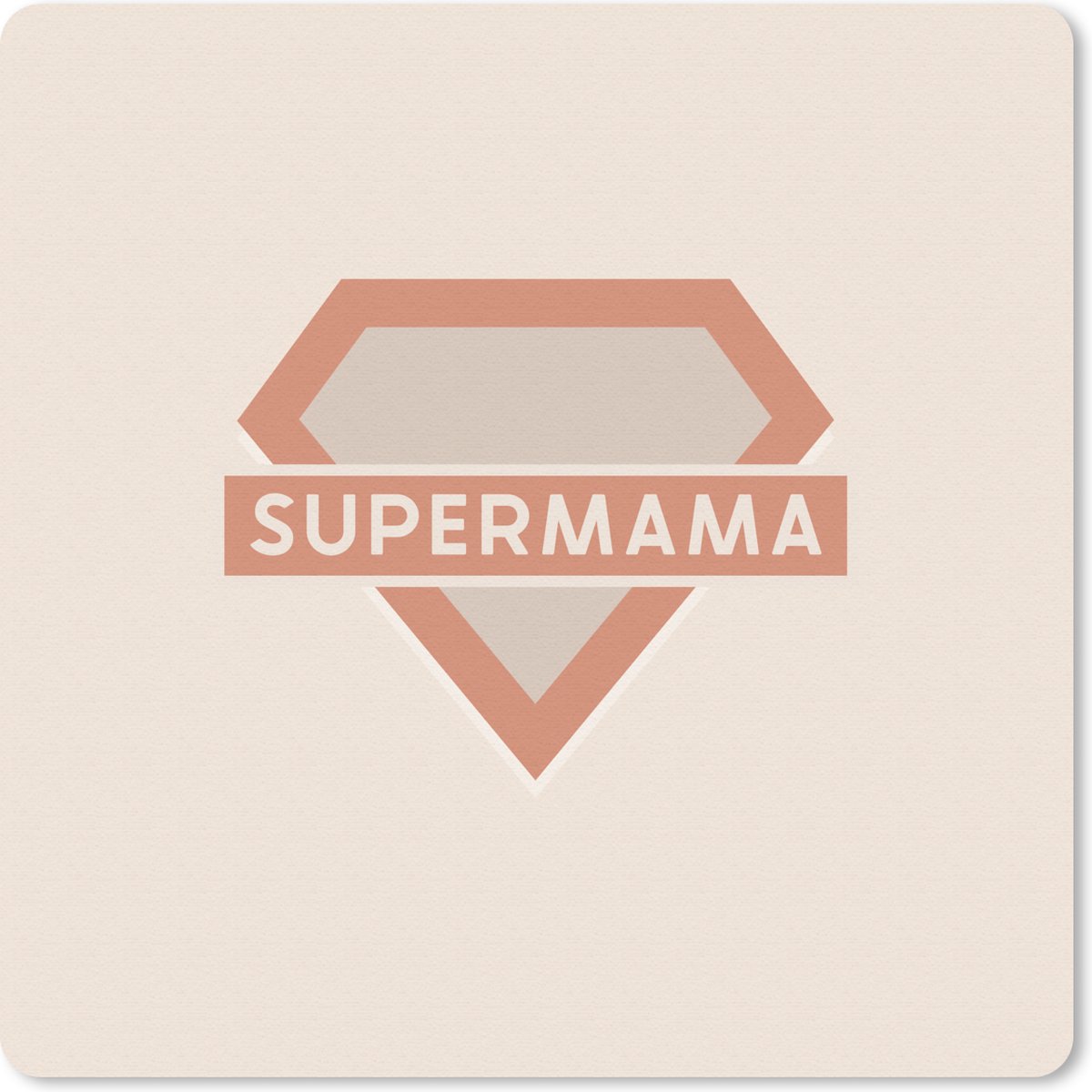 Muismat 20x20 cm - Mousepad Supermama - Spreuken - Quotes - Mama - Muismatten