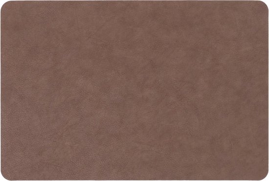 URBANKR8 - placemat leer bruin 44,5 x 30 cm met GRATIS onderzetters - 6 stuks