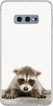 Geschikt voor Samsung Galaxy S10e hoesje - Wasbeer - Dieren - Kinderen - Jongens - Meisjes - Siliconen Telefoonhoesje