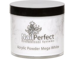 NailPerfect Nail Perfect - Basic Acrylic Powder - Mega White - 25 gr