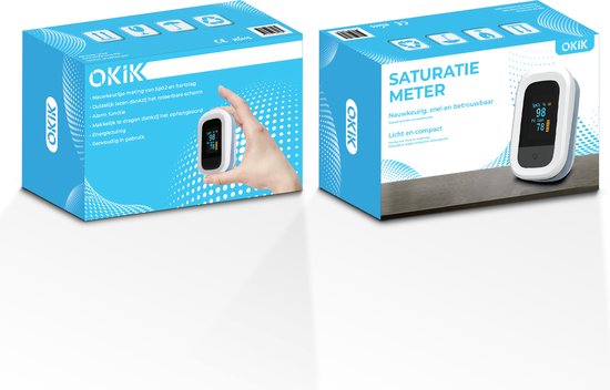 OKIK Luxe Saturatiemeter met Hartslagmeter – Zuurstofmeter Vinger – Pulse Oximeter - OKIK