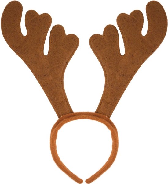 Foto: Rendier diadeem bruin 32 x 31 cm polyester kerst haarband