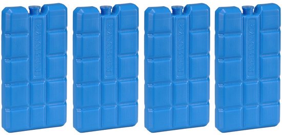 Set van 4x Blauwekoelelement 400 gram 9 x 16 cm - Koelblokken/koelelementen voor koeltas/koelbox van NLShop korting — afbeelding 2