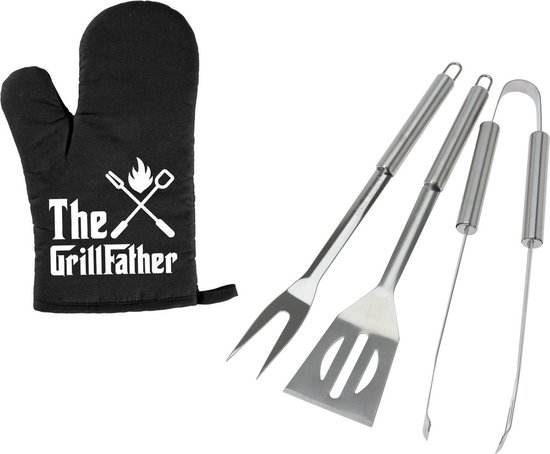 Berglander Grill Accessoires Kit 10 Stuks Met Een Keukengerei Houder Bbq Barbecue Gereedschap Set Roestvrij Stalen Handvat Geen Smelten Geen Afkomen En Hittebestendig