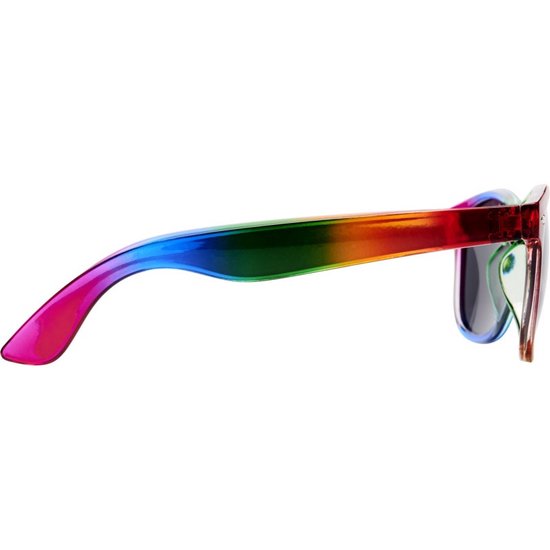 4x Regenboog zonnebrillen retro voor volwassenen - Regenboog zonnebrillen dames/heren van Comfyolife — afbeelding 3