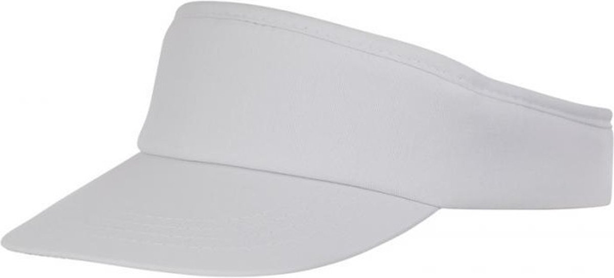 Bullet Sunvisor Zonneklep - volwassenen - wit - katoen - verstelbaar - dames/heren