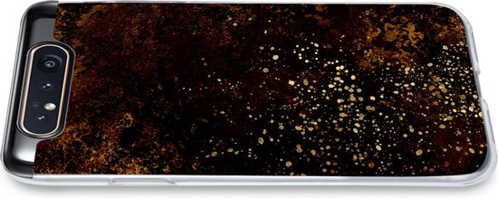 Coque Samsung Galaxy A80 - Or - Zwart - Rouille - Vintage - Étui de téléphone en Siliconen