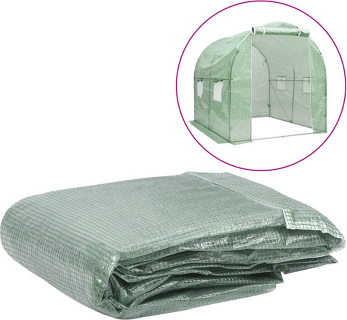 vidaXL Kashoes - vervangend - (4 - m²) - 200x200x200 - cm - groen