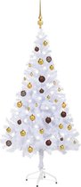vidaXL - Kunstkerstboom - met - verlichting - en - kerstballen - 380 - takken - 150 - cm