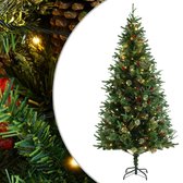 vidaXL de Noël avec LED et pommes de pin 225 cm PVC et PE Vert