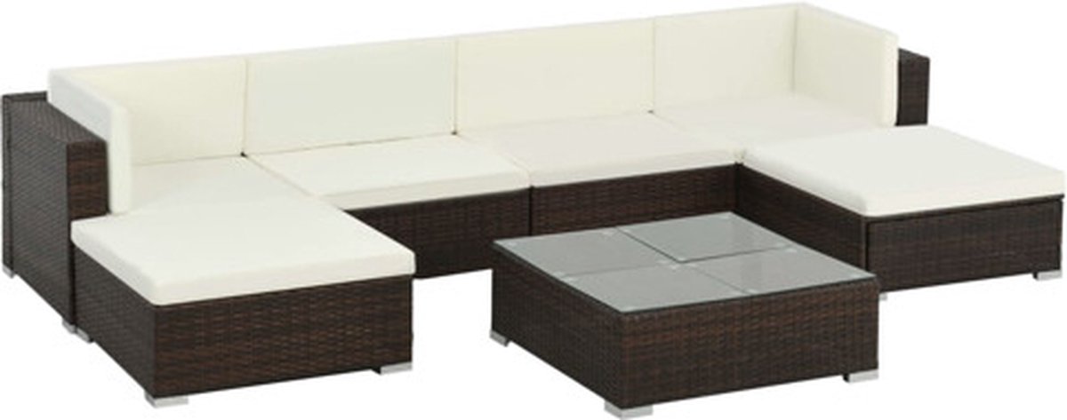 Vidaxl Bankset Bruin Loungeset