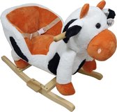 Playwood pluche Hobbelkoe  schommel koe  met geluid voorzien van Veiligheidstuigje