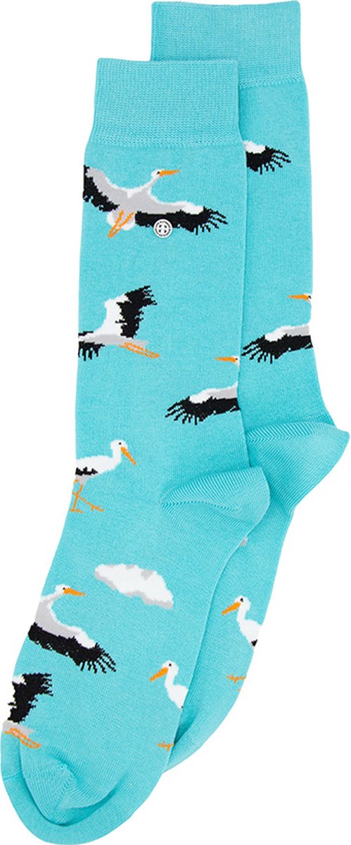 Alfredo Gonzales Stork Sokken AG-Sk-STOR-01 113 Light Blue/White/Black L(46-48)