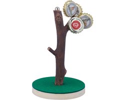 magnetische bierboom - 14 x 9 cm - drankspel en bierdopjes houder - 2 magneten