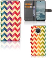 Leuk Telefoonhoesje Nokia G10 | G20 Smartphone Hoesje Zigzag Color