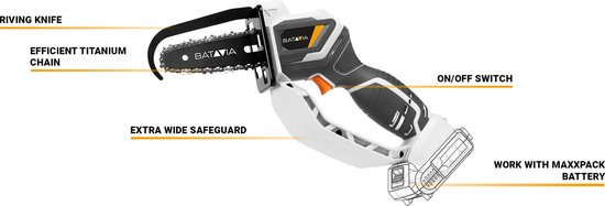 Batavia 18V Nexxsaw Compact Cordless Chainsaw V2 van Merkloos	 — afbeelding 3