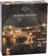 Éclairage de corde avec 20 micro lumières LED éclairage d'ambiance sur batterie - 100 cm - éclairage de Éclairage de Noël/ corde d'éclairage d'ambiance