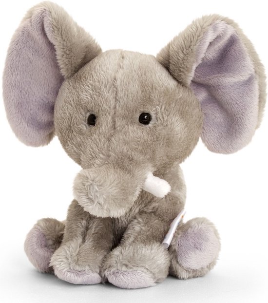Keel Toys pluche olifant knuffel 14 cm - Dieren speelgoed olifanten knuffels