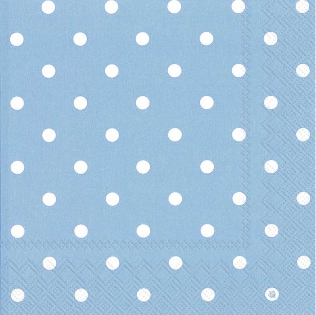 20x Polka Dot Serviettes 3 épaisseurs Jaunes à Pois Blancs 33 X 33 X 33 Cm