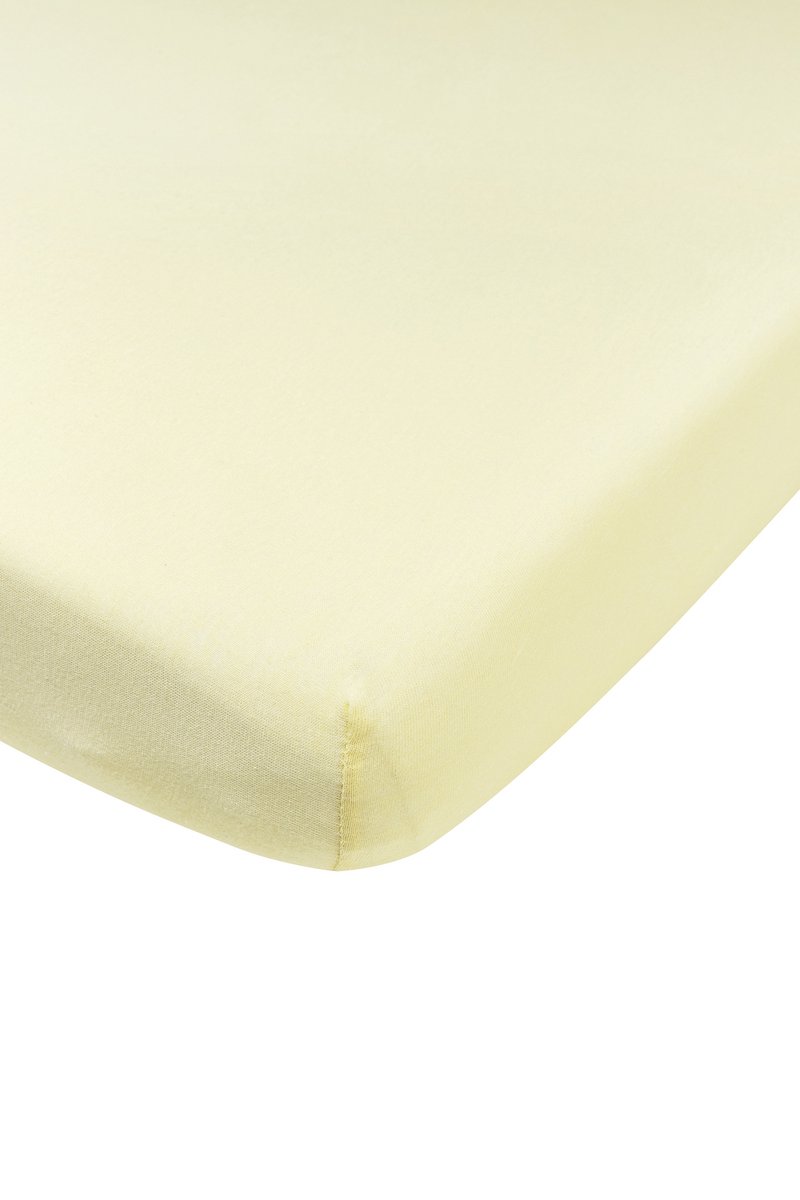 Meyco Home Uni hoeslaken eenpersoonsbed - soft yellow - 90x200cm
