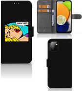 Bookcase Samsung Galaxy A03 Hoesje Popart Oh Yes